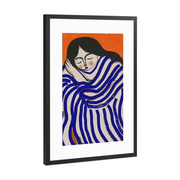 Poster mit Rahmen Schwarz (Metallic) "Ruhende Schönheit" artboxONE - Abstrakt,Menschen,Für Mama