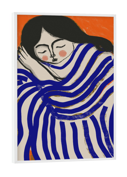 Poster mit weißem Rahmen "Ruhende Schönheit" artboxONE - Abstrakt,Menschen,Für Mama