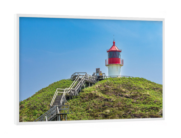 Poster mit weißem Rahmen "Amrumer Querfeuer" artboxONE - Natur,Reise,Architektur
