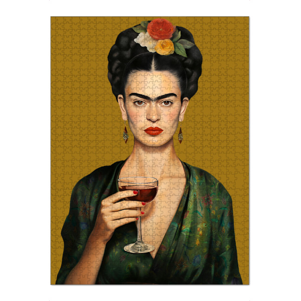 Puzzle Ravensburger "Frida Rotwein Liebe" artboxONE - Menschen,Fashion,Essen & Trinken / Alkohol