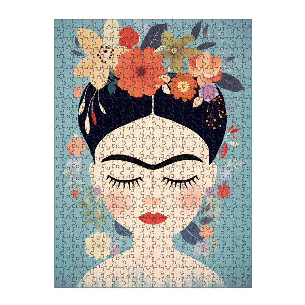 Puzzle Ravensburger "Blumige Frida Kahlo" artboxONE - Floral,Abstrakt,Menschen