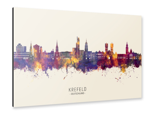 Alu-Dibond "Krefeld Skyline Herbstname" 30x20 cm artboxONE