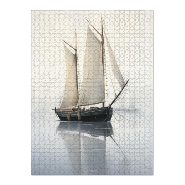 Puzzle Ravensburger "Graues Segelbootgemälde" artboxONE - Reise / Strand und Meer