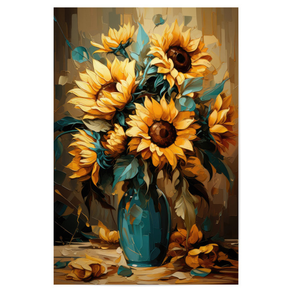 Poster "Sonnenblumenstrauß Aquarell" artboxONE - Floral