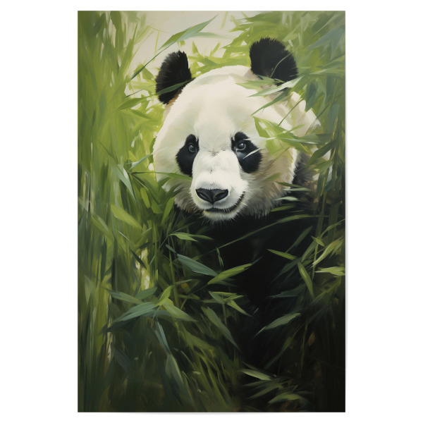 Poster 30x20 cm "Pandabär in einem Bambuswald" artboxONE - Natur,Tiere