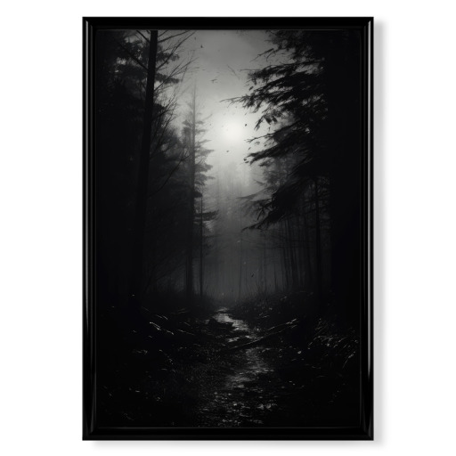 Black and white forest