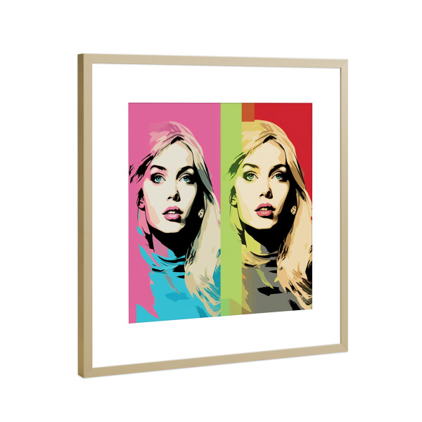 Poster mit Rahmen Gold "CINDERELLA-GESCHICHTE" artboxONE - Comic,Abstrakt,Fashion,Für Mama - Aschenputtel,Prinzessin,Pop-art,Kunst,Frau
