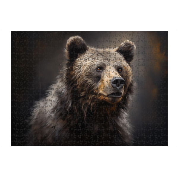 Puzzle Ravensburger "Dunkelbraunes Bärenporträt" artboxONE - Natur,Tiere