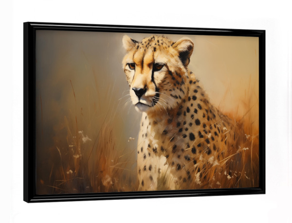 Poster mit schwarzem Rahmen "Porträt eines Geparden" artboxONE - Natur,Tiere
