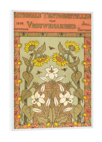 Poster mit weißem Rahmen "Exhibition of womens work" artboxONE - Typografie,Natur,Floral
