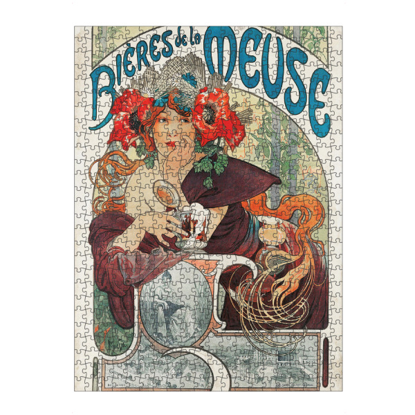 artboxONE Puzzle "Mucha - Bières de la meuse" artboxONE - Floral,Menschen,Essen & Trinken / Alkohol