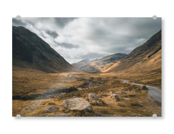 Acrylglasbild "Schottische Hoghlands" artboxONE - Natur,Reise,Film - Film,Drehort,Scottish highlands,Highland,Schottland