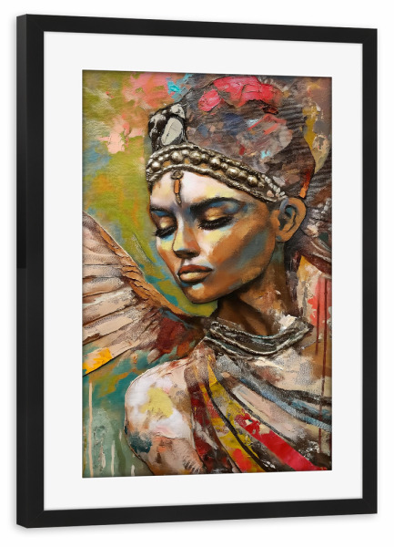 Poster mit Rahmen schwarz "Indische Schönheit" artboxONE - Abstrakt,Menschen,Reise / Länder