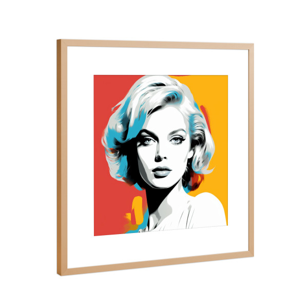 Poster mit Rahmen Kupfer "RUHM POPART" artboxONE - Comic,Abstrakt,Liebe,Für Mama - Ruhm,Frau,Popart,Poptonicart,Kunst,Gesicht,Porträt