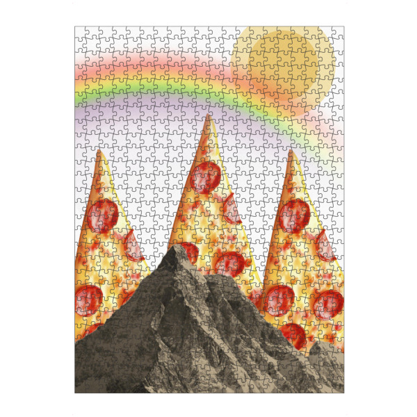 Puzzle Ravensburger "The pizza mountain" artboxONE - Abstrakt,Lustig