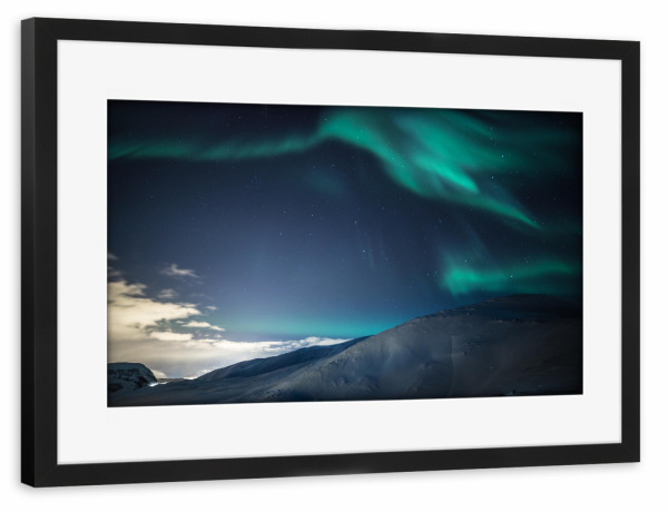 Poster mit Rahmen schwarz "Mystic Northern Light" artboxONE - Natur,Reise