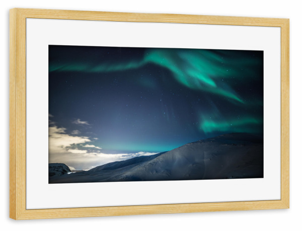 Poster mit Rahmen kiefer "Mystic Northern Light" artboxONE - Natur,Reise