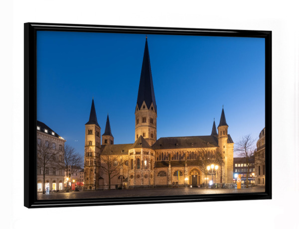 Poster mit schwarzem Rahmen "Bonner Münster" artboxONE - Städte,Architektur