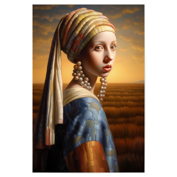 Poster "Mädchen mit Perlenohrringe" artboxONE - Natur,Abstrakt,Menschen