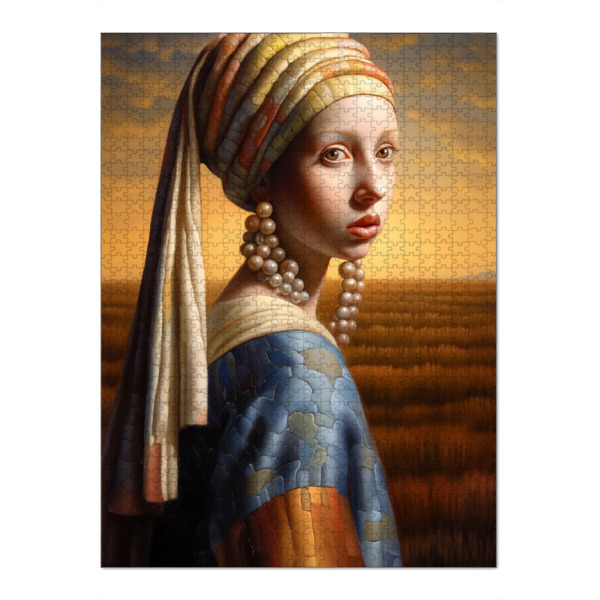 Puzzle Ravensburger "Mädchen mit Perlenohrringe" artboxONE - Natur,Abstrakt,Menschen