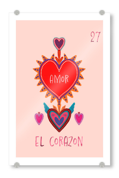 Acrylglasbild "27 El Corazon Das Herz" artboxONE - Abstrakt,Liebe - Valentinstag,Corazon,Herz,Liebe,Lustig,Rot,Valentinstagsgeschenke