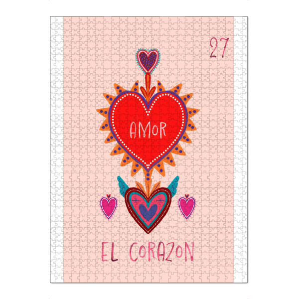 Puzzle Ravensburger "27 El Corazon Das Herz" artboxONE - Abstrakt,Liebe - Valentinstag,Corazon,Herz,Liebe,Lustig,Rot,Valentinstagsgeschenke