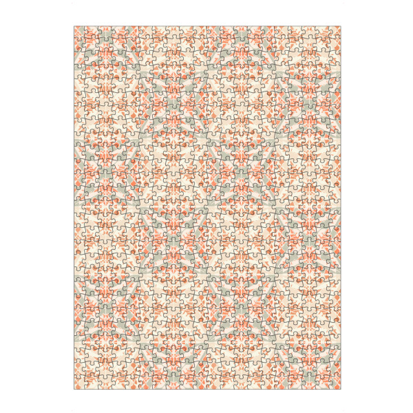Puzzle Ravensburger "Korallenmottenfliesen" artboxONE - Abstrakt,Geometrie - Muster,Pastell,Motte,Tapete,Fliesen,Kaleidoskop,Art deco - Bild muster
