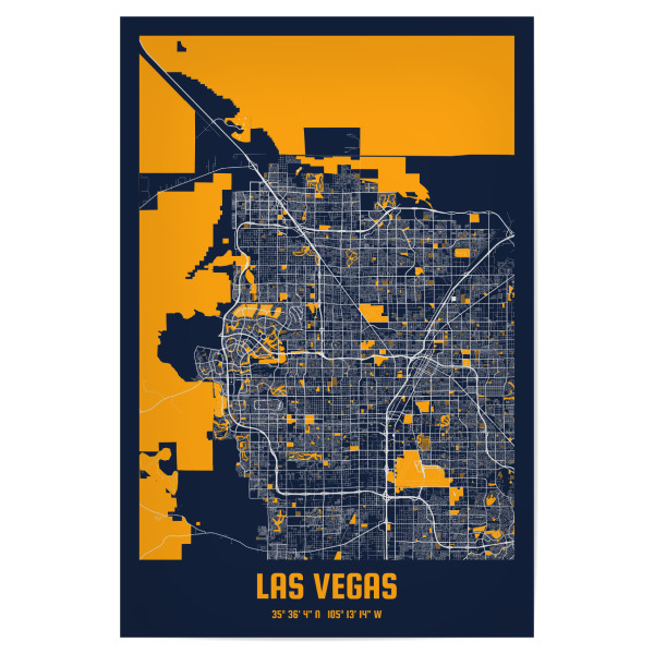 Poster 30x20 cm "Las Vegas Stadtplan" artboxONE - Städte / Las Vegas,Kartografie