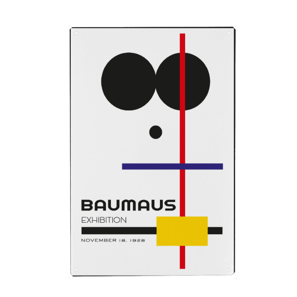 Metall Poster "Baumaus Exhibition" artboxONE - Comic,Architektur