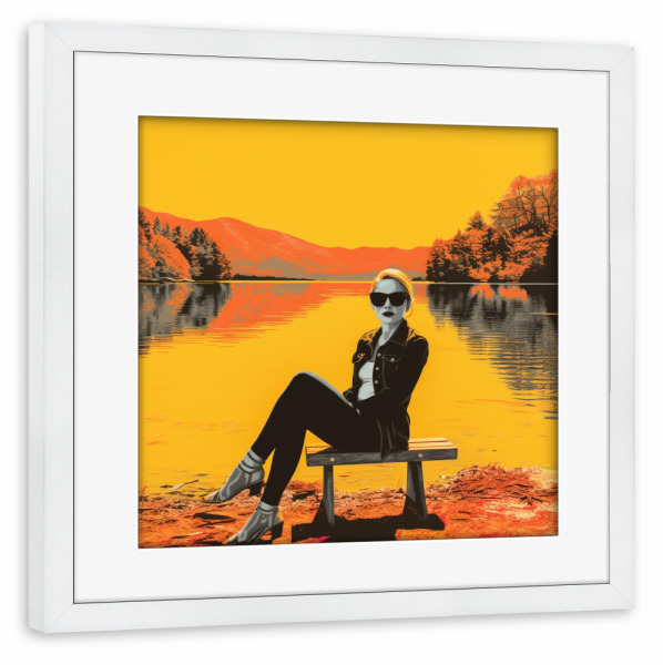 Poster mit Rahmen weiß "ORANGE FINGERLAKES" artboxONE - Menschen,Reise / Länder,Für Mama