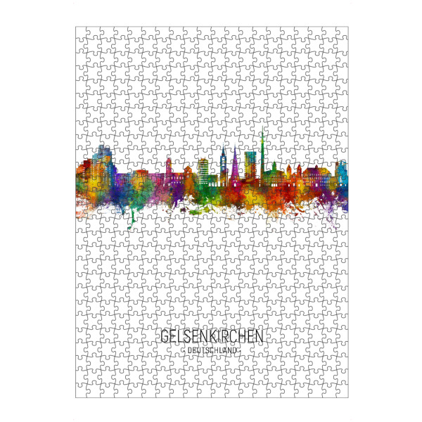 Puzzle Ravensburger "Gelsenkirchener Skyline-Portrait" artboxONE - Städte