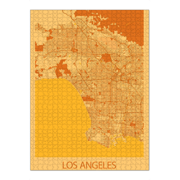 Puzzle Ravensburger "Los Angeles Karte" artboxONE - Städte / Los Angeles,Kartografie