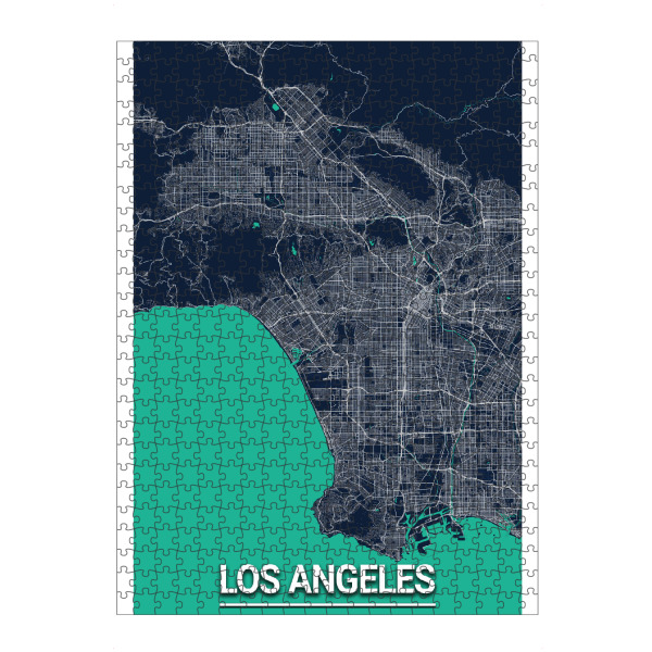 Puzzle Ravensburger "Los Angeles CityMap" artboxONE - Städte / Los Angeles,Kartografie