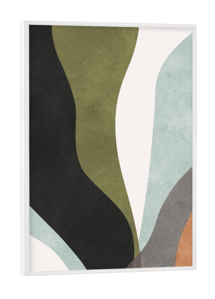Poster mit weißem Rahmen "Abstrakte Boho-Striche B" artboxONE - Abstrakt,Geometrie