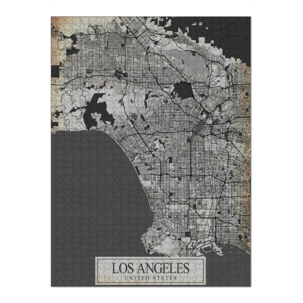 Puzzle Ravensburger "LA Vintage City" artboxONE - Städte / Los Angeles,Kartografie