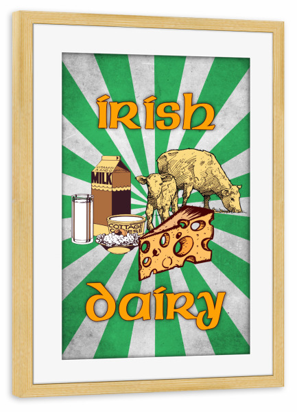 Poster mit Rahmen kiefer "Irish Dairy" artboxONE - Reise,Essen & Trinken,Reise / Länder