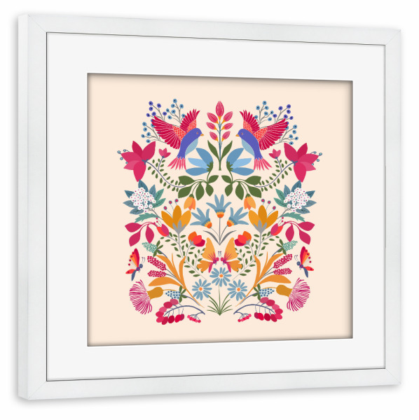 Poster mit Rahmen weiß "Mexikanischer Garten" artboxONE - Natur,Floral,Für Mama