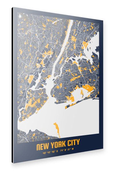 Alu-Dibond "City of New York" 30x20 cm artboxONE