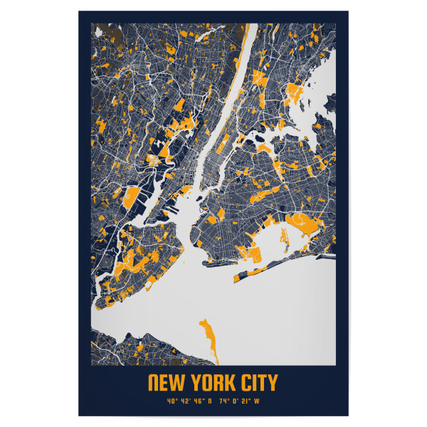 Poster "City of New York" artboxONE - Städte / New York,Kartografie