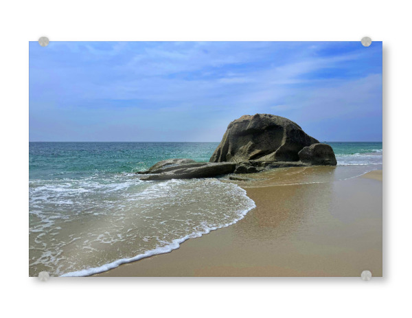 Acrylglasbild "Bizarrer Felsen am Strand" artboxONE - Natur,Reise,Reise / Strand und Meer
