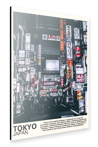 Alu-Dibond "Tokio-Japan-Straße" 30x20 cm artboxONE