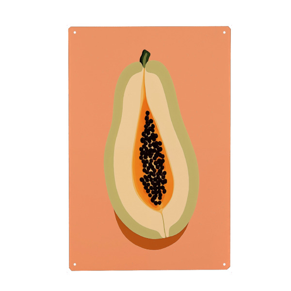 Holzbild "Papaya Frucht" artboxONE - Natur,Essen & Trinken / Alkohol,Essen & Trinken / Obst & Gemüse