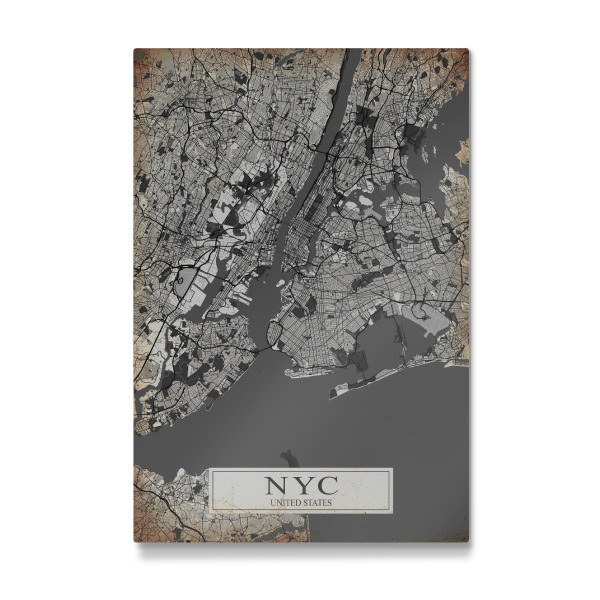 Galerie-Print "NYC Vintage Stadtplan" 30x20 cm artboxONE
