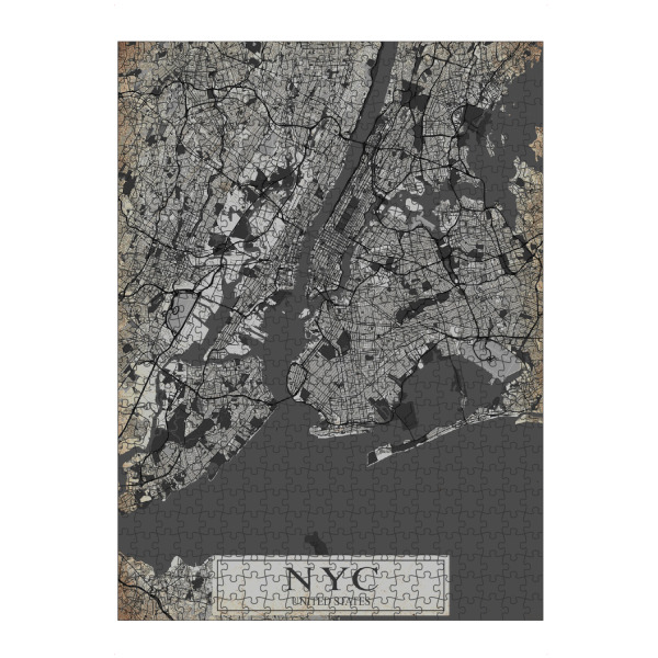 Puzzle Ravensburger "NYC Vintage Stadtplan" artboxONE - Städte / New York,Kartografie