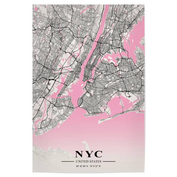 Poster "Stadt New York Plan" artboxONE - Städte / New York,Kartografie