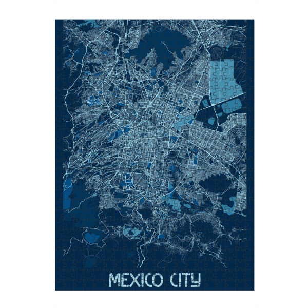 Puzzle Ravensburger "Stadtplan Mexiko City" artboxONE - Städte / Weitere,Kartografie