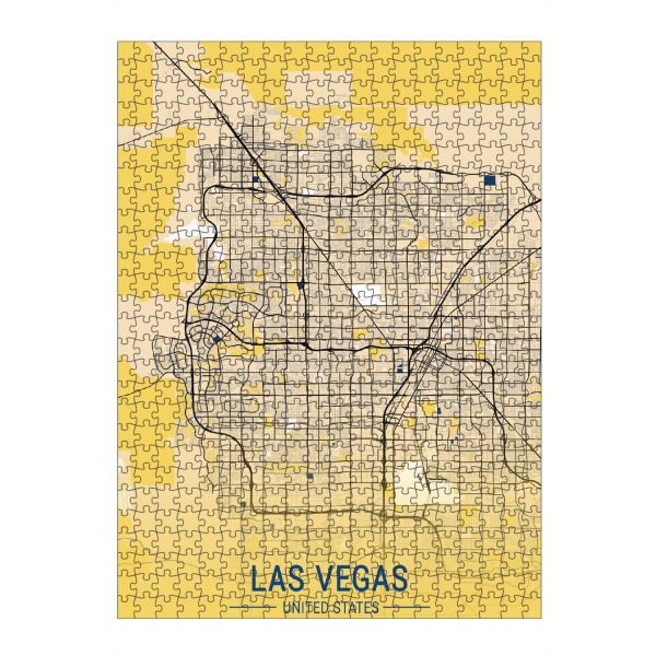 Puzzle Ravensburger "Las Vegas Karten Design" artboxONE - Städte / Las Vegas,Kartografie
