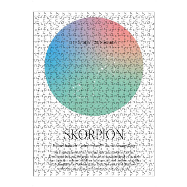 Puzzle Ravensburger "Sternbild Sternzeichen Skorpion" artboxONE - Für Kinder,Für Mama,Für Papa