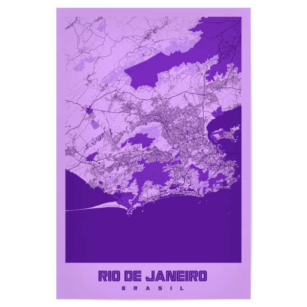 Poster 30x20 cm "City Map Rio de Janeiro" artboxONE - Städte / Rio de Janeiro,Kartografie