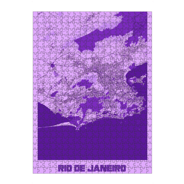 Puzzle Ravensburger "City Map Rio de Janeiro" artboxONE - Städte / Rio de Janeiro,Kartografie